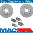 00-05 Saturn L100 L200 L300 Sedan Wagon (2) Front Brake Rotors & Ceramic Pads