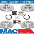 Frt & Rear Rotors Ceramic Pads for 07-10 All Wheel Drive Ford Edge AWD 07-10 8pc