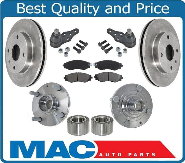 Almohadillas de rotores delanteros, rótulas, rodamientos de rueda con kits de buje para Suzuki Forenza 04-08