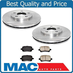 for 07-08 Chevrolet Malibu 4 Door With Rear Drum Brakes Front Brake Rotors Pads