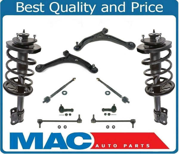 Spring Strut Assembly Lower Control Arm Ball Joints Tie Rod Sway Bar Links 99-01