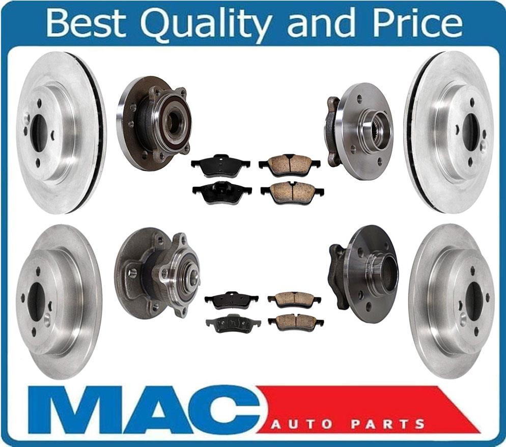 Fits For 276MM Rotors & Pads Hub & Bearings for Mini Cooper 1.6L 10pc 02-05