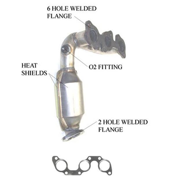 Front Radiator Manifold Catalytic Converter Made in USA for Lexus RX330 04-06