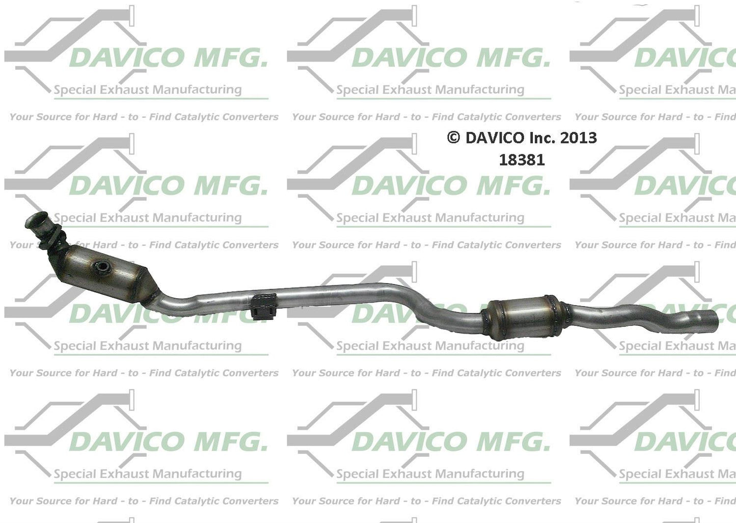 CLS550 E550 Convertidor catalítico dual del tubo del motor del lado del paso Davico 18381