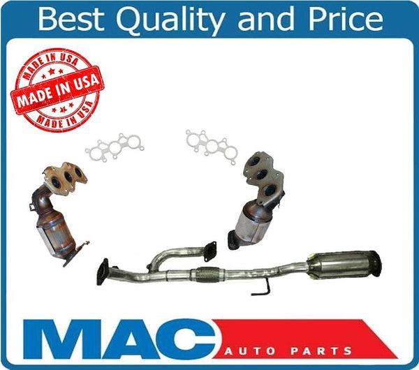 For 07-17 Camry 3.5L Frt & Rear Plus Y Flex Pipe Under Car Catalytic Converter