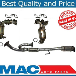 (3) Catalytic Converters Front Rear & UnderBody Made In USA For 02-06 Camry V6