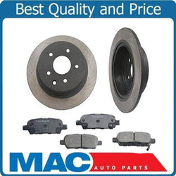 (2) Rear Brake Rotors & Ceramic Pads 31312 CD905 For 02-06 Altima 04-08 Maxima