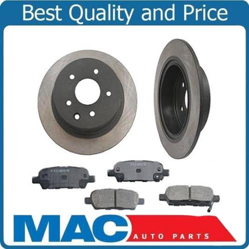 (2) Rear Brake Rotors & Ceramic Pads 31312 CD905 For 02-06 Altima 04-08 Maxima