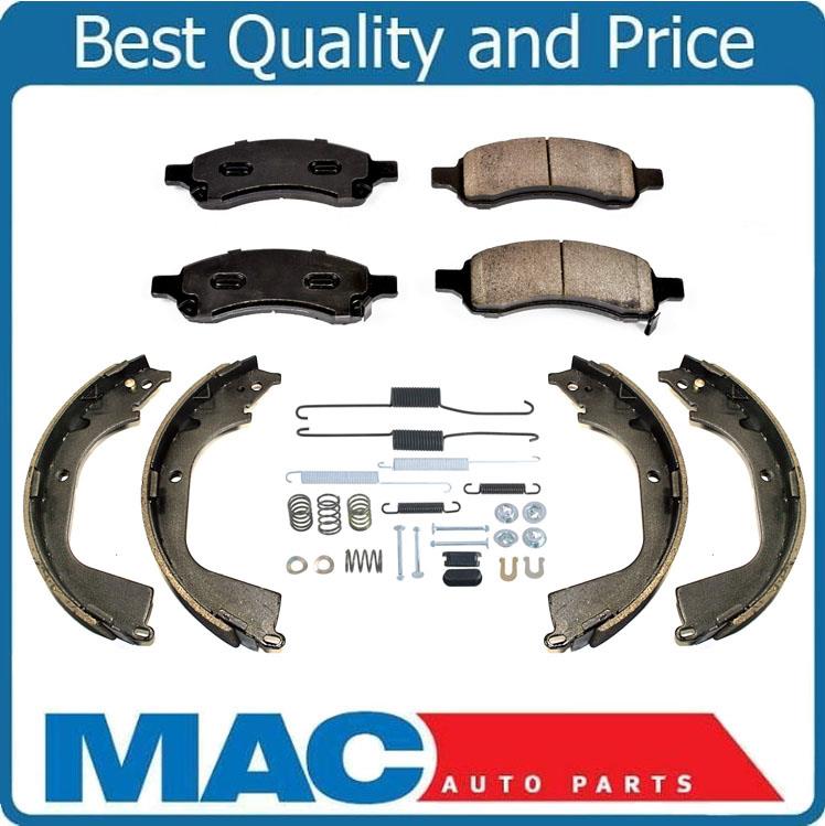 Pastillas de freno delanteras y zapatas de freno traseras con resortes para Chevy Colorado 2009-2012