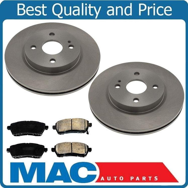 100% New Front Brakes Disc Rotors Ceramic Pads 3pc for Mazda 2 11-15