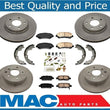 100% New Front & Rear Brake Rotors & Ceramic Pads for Nissan Rogue 08-2013 8Pc