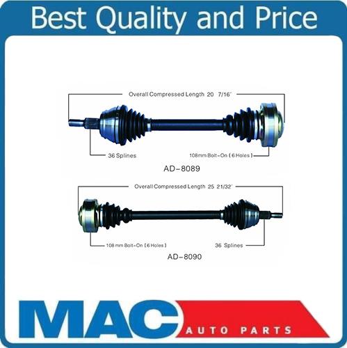 Front Left & Right CV Axles Fits Audi TT Quattro 00-02 CK INFO!! NO 18 RIMS