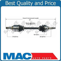 Un eje trasero del lado del conductor Cv para Toyota MR2 Spyder 03-05