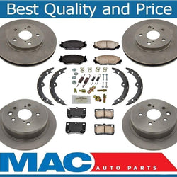 Fits for Lexus IS250 06-08 100% New Front & Rear Brake Rotors & Ceramic Pads 8pc