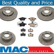 Front & Rear Brake Rotors and Brake Pads for Front Wheel Drive Audi A6 1995-1997