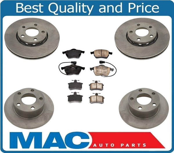 Front & Rear Brake Rotors and Brake Pads for Front Wheel Drive Audi A6 1995-1997