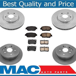 Front & Rear Rotors & Brake Pads for Lexus iS250 Sedan 4Dr USA Production 09-12