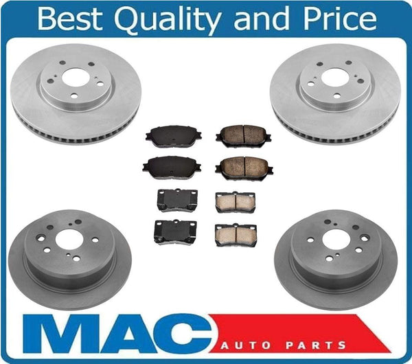 Front & Rear Rotors & Brake Pads for Lexus iS250 Sedan 4Dr USA Production 09-12