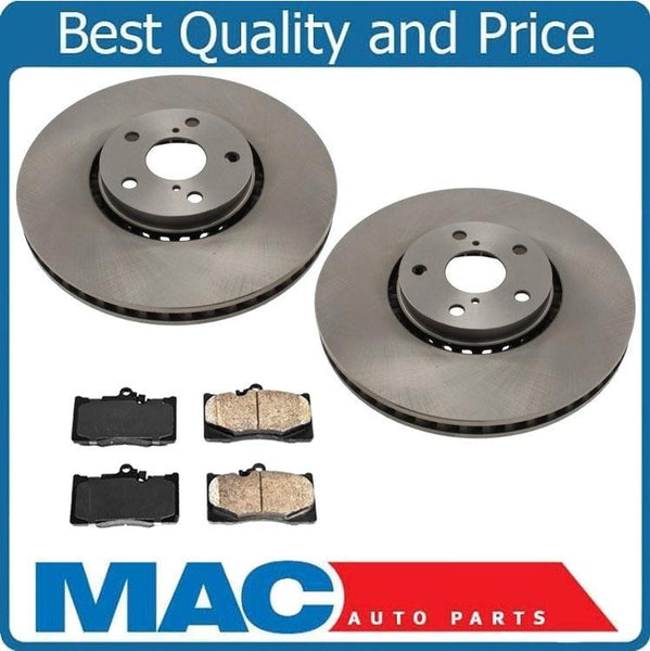 New Front Brakes Disc Rotors Ceramic Pads 3pc for Lexus iS350 2009-2011