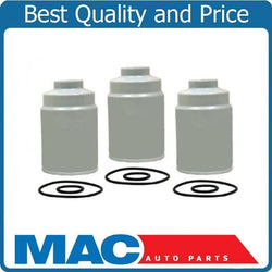 3 Pack of Duramax Diesel Fuel Filters For 01-15 Chevrolet GMC 6.6
