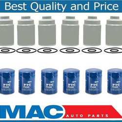 (6) Duramax Diesel Fuel Filters For 01-15 GMC 6.6 + (6) Oil Filters