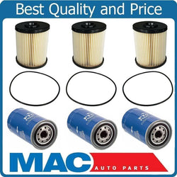 For 03-09 Ram 2500 5.9L Cummins Diesel Oil Filter Fuel Filter Water Separator 6P