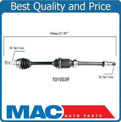 100% New Front Passenger Side Cv Shaft Axle for Lexus ES300 02-03 ES330 04-06