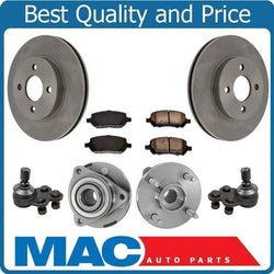 05-10 Cobalt NO ABS 4 Studs No ABS 2 FRONT Wheel Bearing Axle Hubs  7pc