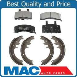 New Front Ceramic Pads & 13 x 2.5 Inch Rear Brake Shoes for Dodge Ram 2500 94-99