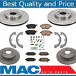 100% New Front Rear Brake Rotors Ceramic Brake Pads for NISSAN MURANO 09-10 8Pc