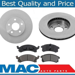 95-05 Cavalier Sunfire (2) rotores de freno delantero y pastillas de freno delanteras de cerámica, kit de 3 piezas