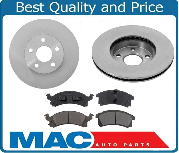 95-05 Cavalier Sunfire (2) Front Brake Rotors & Ceramic Front Brake Pads 3Pc Kit