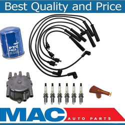 Spark Plugs Wires Cap Rotor 10pc Tune Up Kit for Mazda MPV 92-95 929 89-91 SOHC