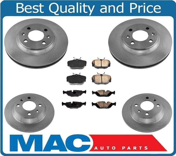 100% New Front & Rear Disc Brake Rotors & Pads 6pc Kit for Saab 900 1988-1993