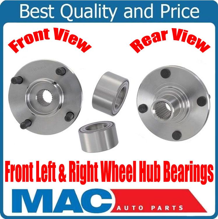 (2) 100% New Wheel Hub & Bearings Kit 63055K for Ford Focus 00-11 Escort 91-02