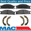 Front Brake Pads Rear Shoes For 98-02 Nissan Frontier 2.4L 4 Wheel Drive & 3.3L