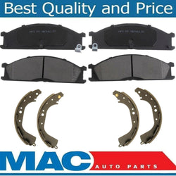 Front Brake Pads Rear Shoes For 98-02 Nissan Frontier 2.4L 4 Wheel Drive & 3.3L