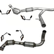 For 04-08 F150 5.4L 4 Wheel Drive Eng Y Pipe Dual Catalytic Converters O2 Sensor