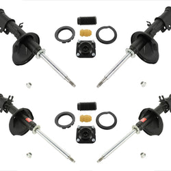 Front & Rear Struts W Upper Strut Mounts 6pc Fits For 1.8L KIA Spectra 02-04