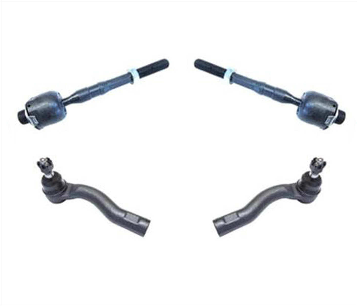 Se adapta a varillas de amarre interiores y exteriores delanteras Ford Fusion 06-12, kit de 4 piezas 100% nuevo