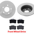 Fits 1998-2003 VW Passat Front Wheel Drive (2) Rear Brake Rotors & Ceramic Pads