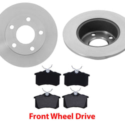 Fits 1998-2003 VW Passat Front Wheel Drive (2) Rear Brake Rotors & Ceramic Pads