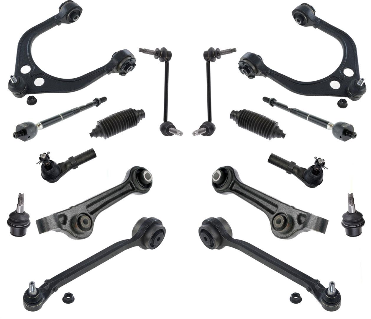 El kit de brazo de control de 16 piezas se adapta solo a Chrysler 300 11-19 3.6L 5.7L con tracción trasera