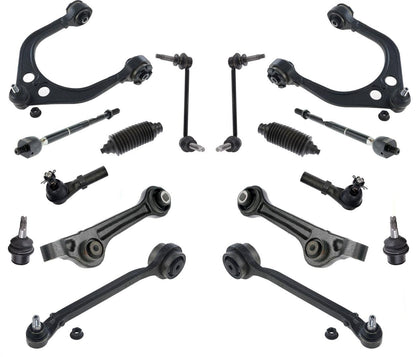 El kit de brazo de control de 16 piezas se adapta solo a Chrysler 300 11-19 3.6L 5.7L con tracción trasera