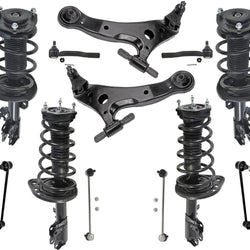 Front & Rear Struts Control Arms Tie Rods Fits Toyota Camry Hybrid 07-11 12Pcs