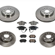 Fit For 09-17 Volkswagen 2.0L Passat CC 2.0L Disc Brake Rotors & Ceramic Pads 6p