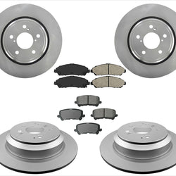 Front & Rear Brake Rotors Brake Pads Fits 2017-2019 Honda Ridgeline 6pc Kit