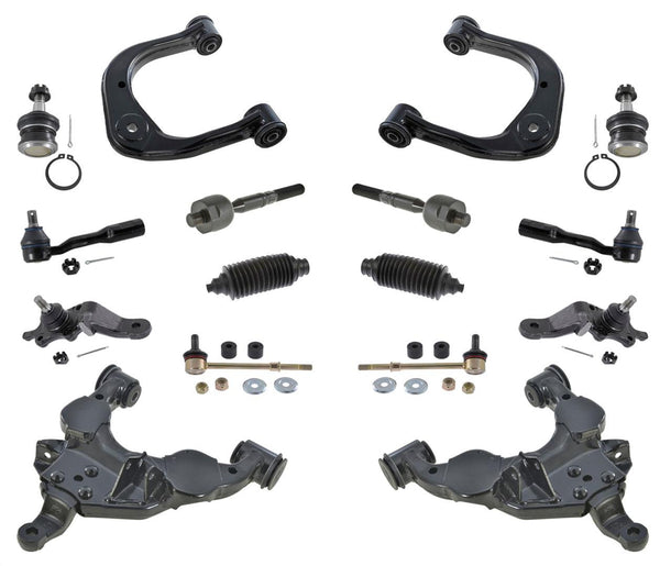 Front Lower & Upper Control Arms Tie Rods & Links For Toyota Tundra 2000-2003