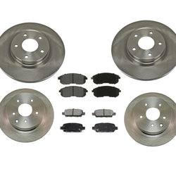 Pastillas de freno de rotores traseros delanteros 100% nuevas para Nissan Juke Base modelo 11-14
