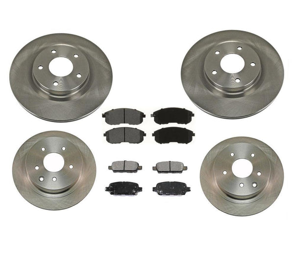 Front & Rear Rotors Brake Pads For Nissan Juke Base 2011 2012 2013 2014